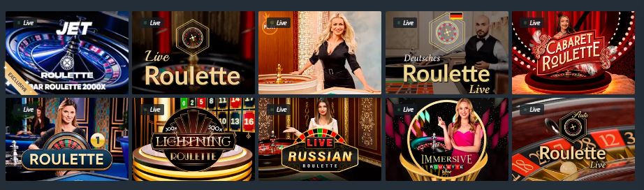 Play live roulette in multiple variations at Jet Casino